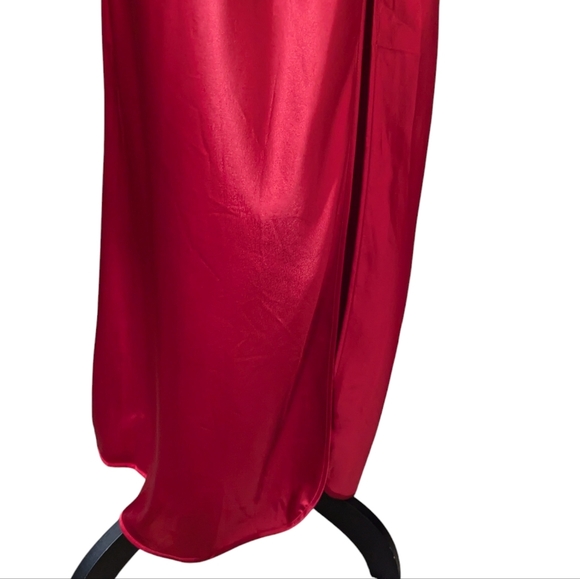 Victoria’s Secret Red Satin Lace Maxi Slip Dress Size M Y2K - Picture 13 of 13